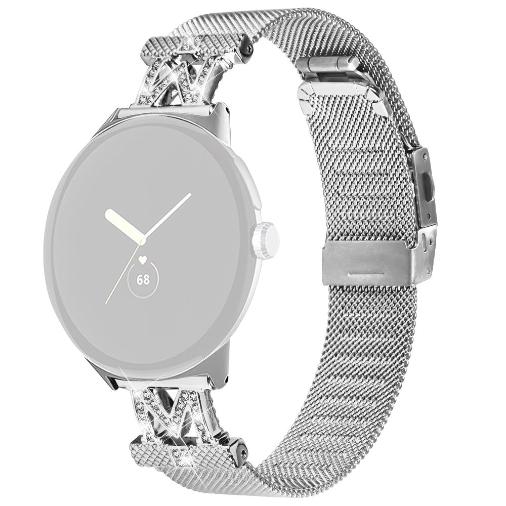Google Pixel Watch letter M rhinestone dรฉcor strap#serie_1