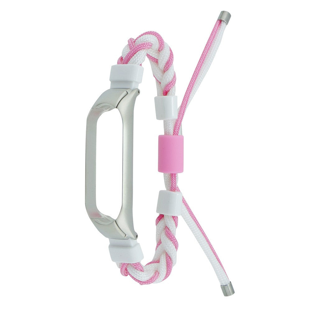 Vildt Elegant Nylon Rem passer til Xiaomi Mi Band 7 - Pink#serie_8