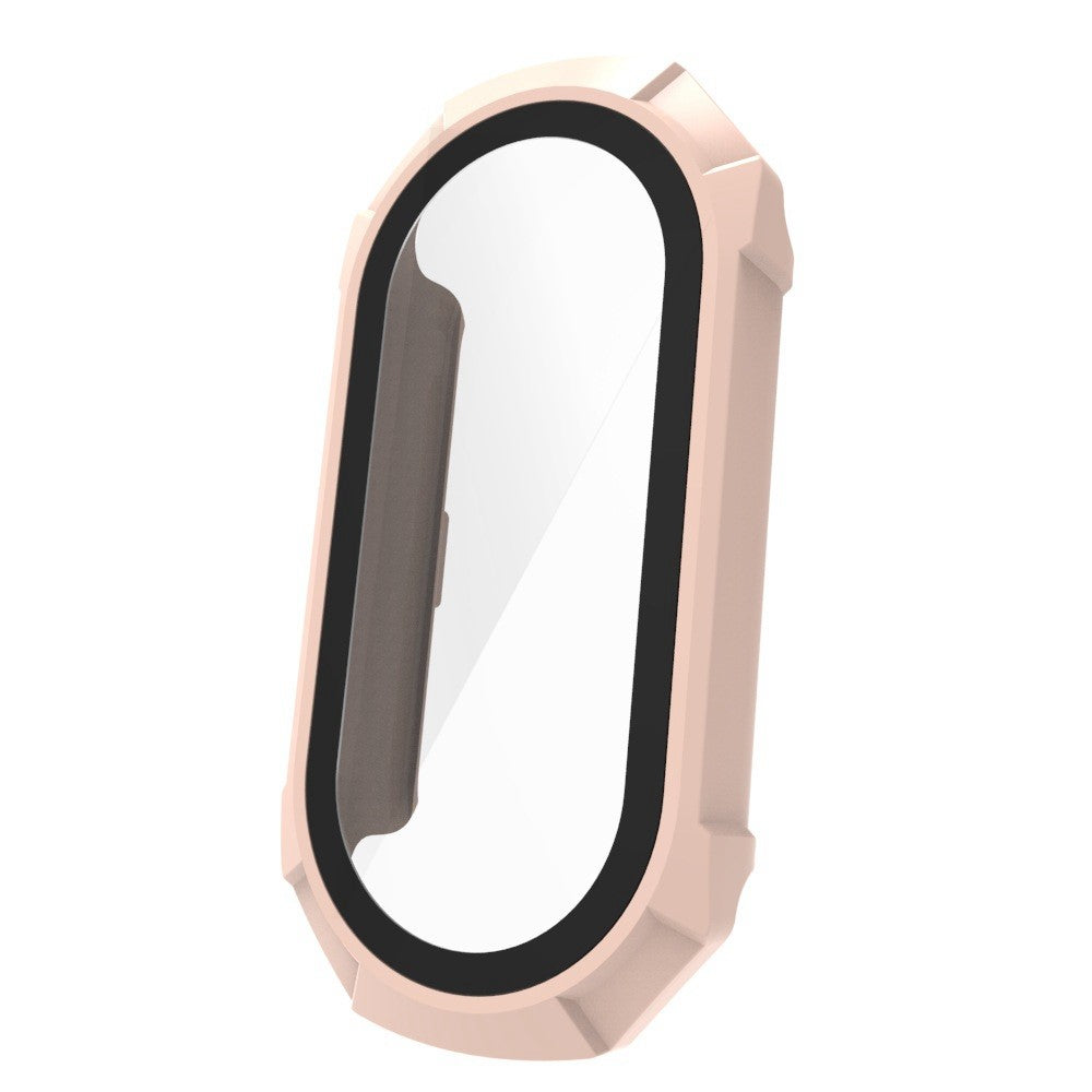 Mega Godt Cover med Skรฆrmbeskytter i Plastik og Hรฆrdet Glas passer til Xiaomi Smart Band 8 - Pink#serie_020