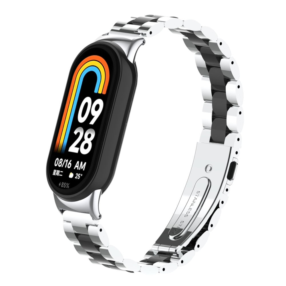 Rigtigt Sejt Metal Rem passer til Xiaomi Smart Band 8 - Sølv#serie_6