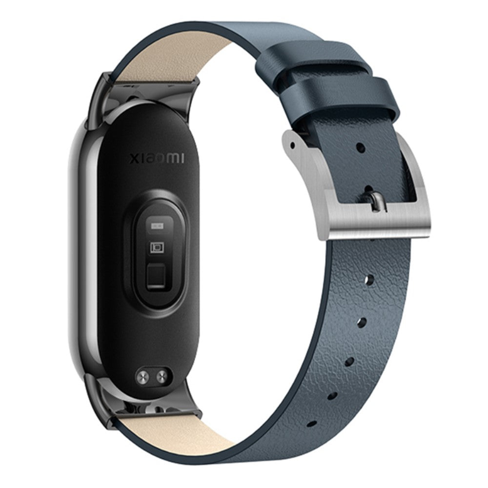 Flot รgte Lรฆder Rem passer til Xiaomi Smart Band 8 - Blรฅ#serie_1
