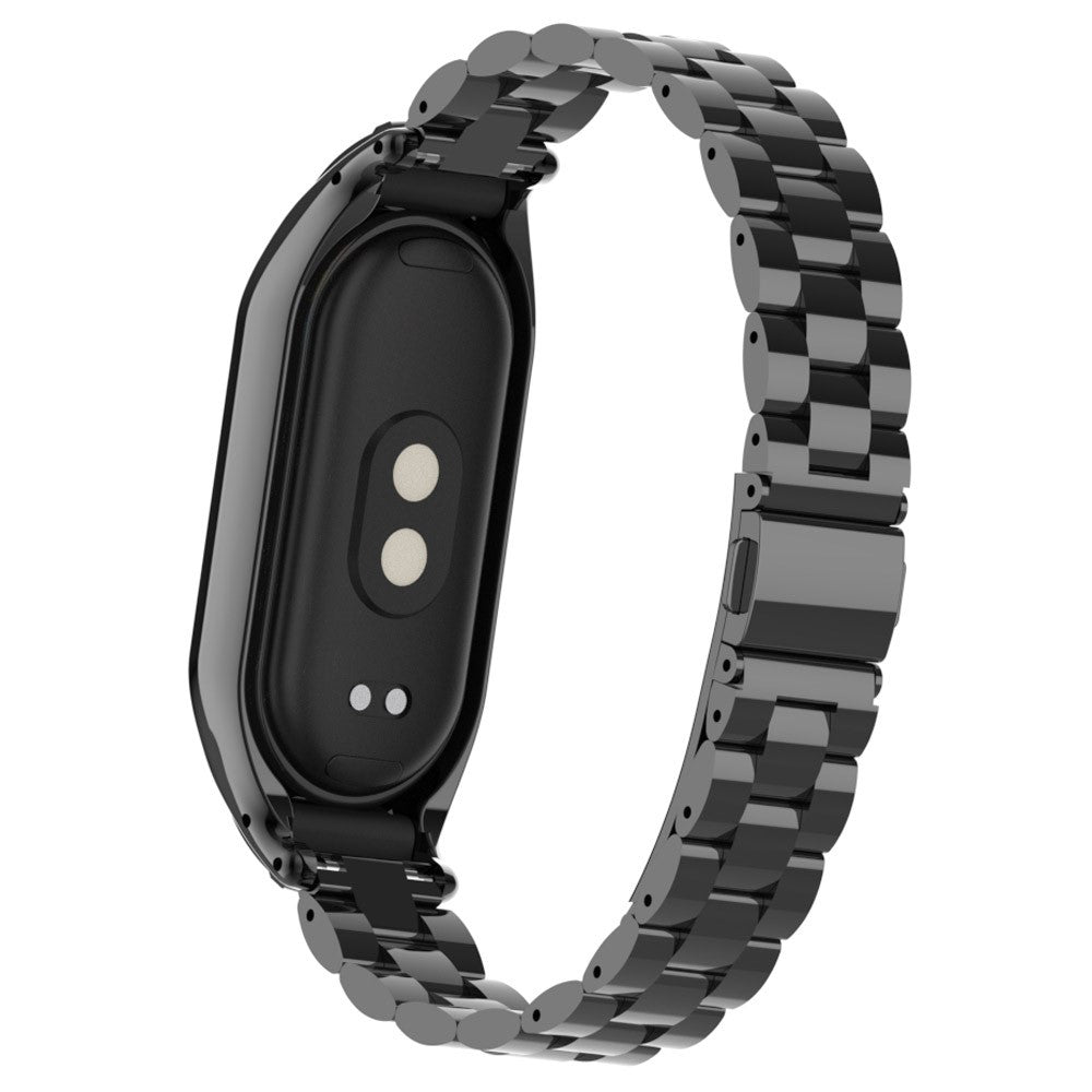 Helt Vildt Nydelig Metal Rem passer til Xiaomi Smart Band 8 - Sort#serie_3
