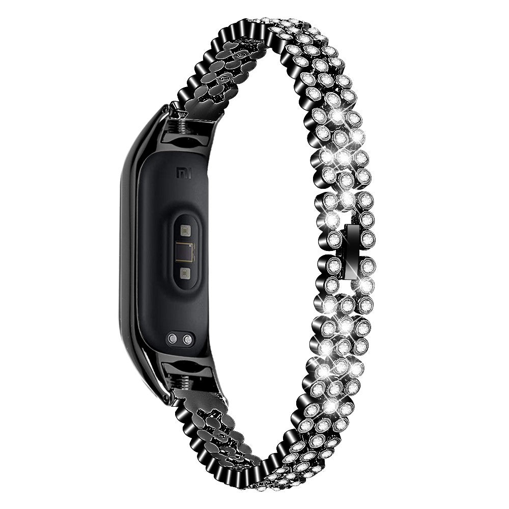 Mega Kรธnt Metal Og Rhinsten Rem passer til Xiaomi Smart Band 8 - Sort#serie_1