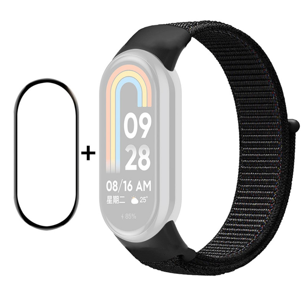 Silikone Skรฆrmbeskytter passer til Xiaomi Smart Band 8 - Sort#serie_1