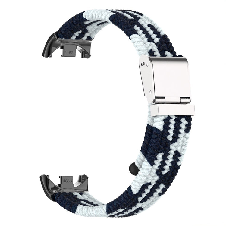 Meget Pænt Metal Og Nylon Rem passer til Xiaomi Smart Band 8 - Hvid#serie_21