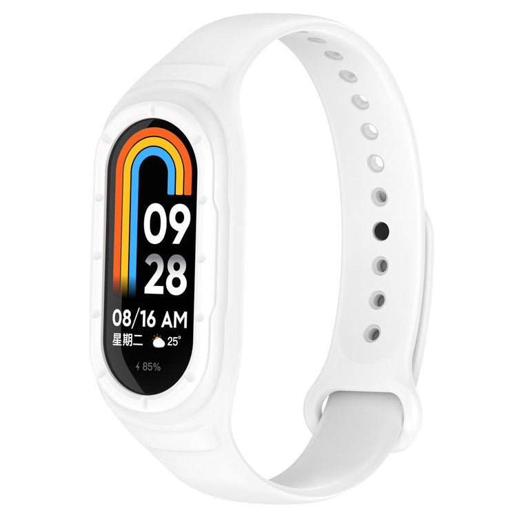 Alle Tiders Silikone Rem passer til Xiaomi Smart Band 8 - Hvid#serie_2