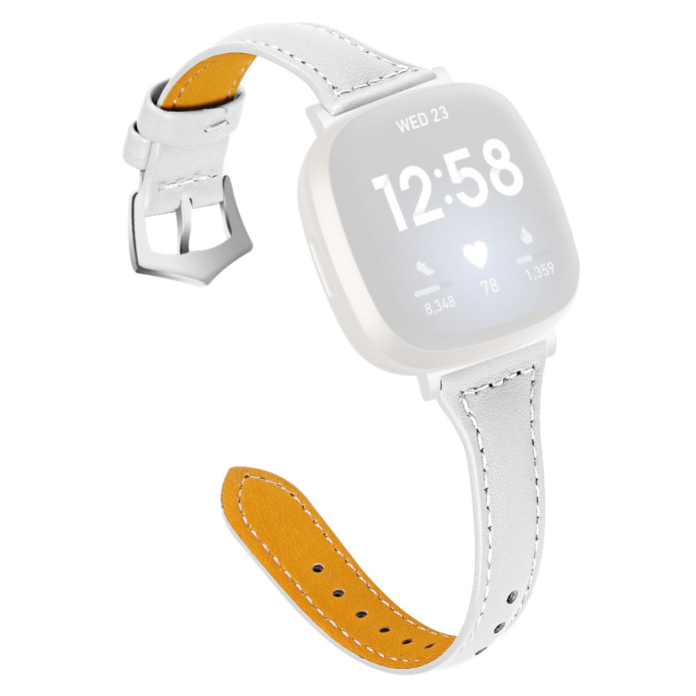 รgte Lรฆder Universal Rem passer til Fitbit Sense 2 / Fitbit Versa 4 - Hvid#serie_1