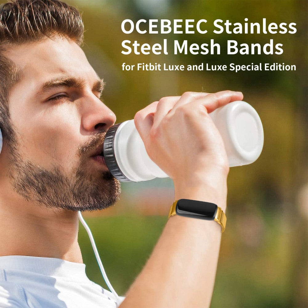 Tidsløst Metal Rem passer til Fitbit Inspire 3 - Guld#serie_1