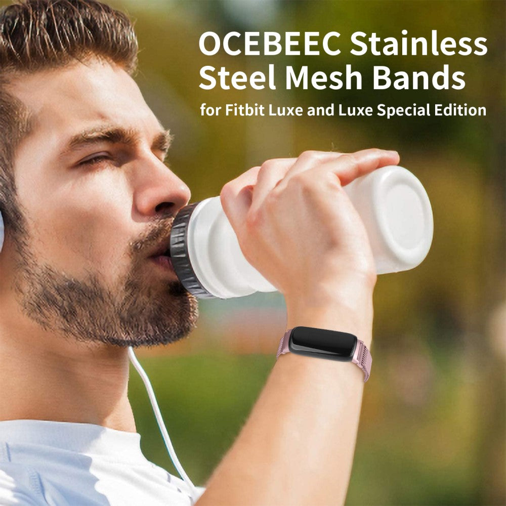 Tidsløst Metal Rem passer til Fitbit Inspire 3 - Pink#serie_2