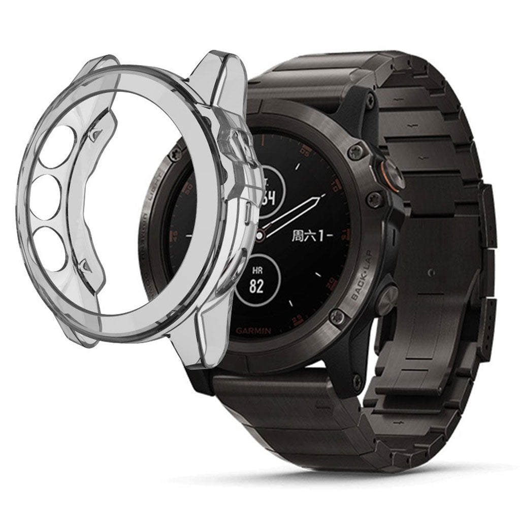 Super Godt Garmin Fenix 5X Silikone Cover - Sølv#serie_3