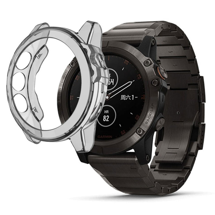 Super Godt Garmin Fenix 5X Silikone Cover - Sølv#serie_3