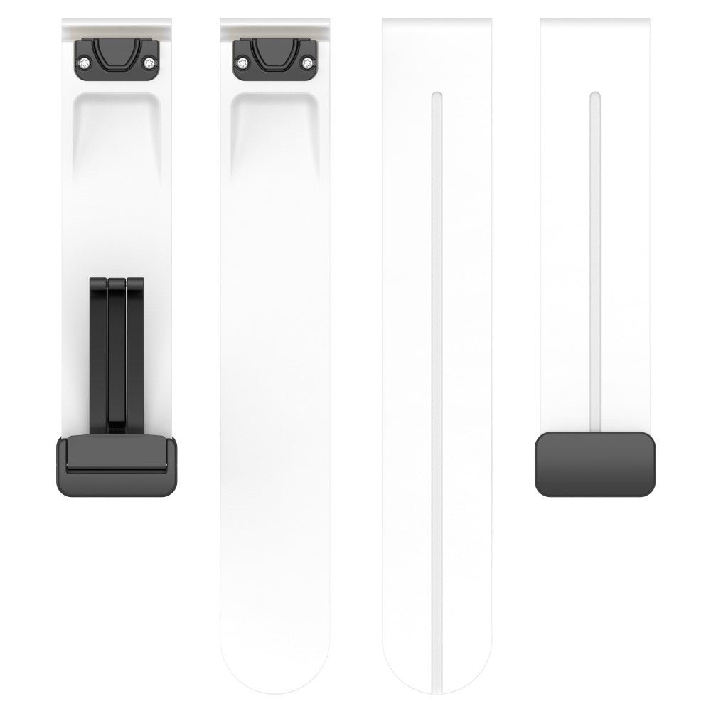 Mega Skøn Metal Og Silikone Universal Rem passer til Garmin Smartwatch - Hvid#serie_3