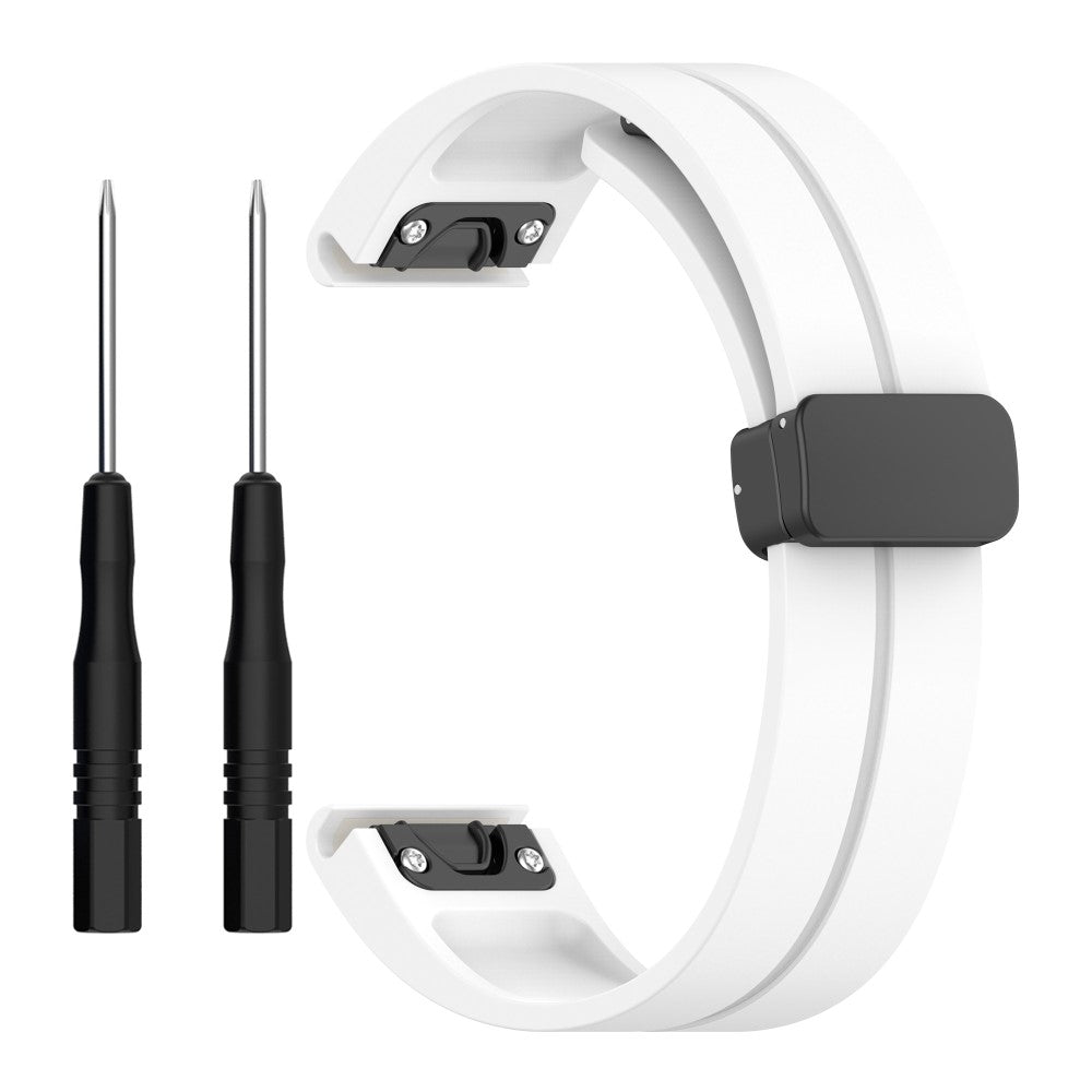 20mm silicone strap with tool for Garmin Fenix 7S / Quatix 3 / Descent MK2  - White#serie_3