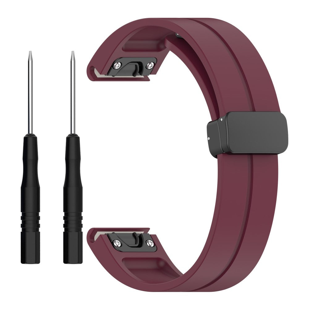 20mm silicone strap with tool for Garmin Fenix 7S / Quatix 3 / Descent MK2  - Wine Red#serie_7