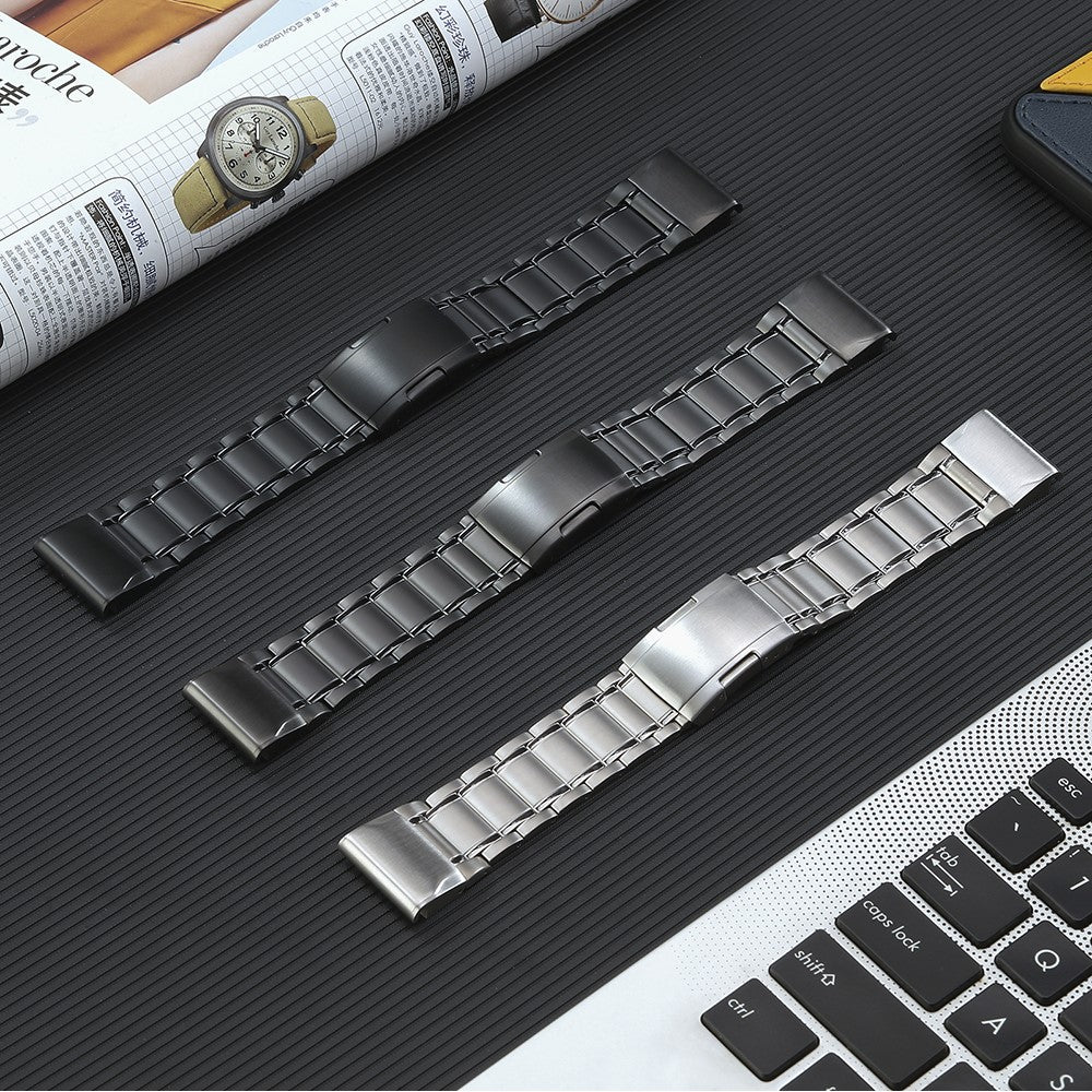 Mega Fed Metal Universal Rem passer til Smartwatch - Sølv#serie_3