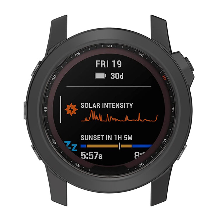 Meget Godt Silikone Cover til Garmin Fenix 7X - Sort#serie_1