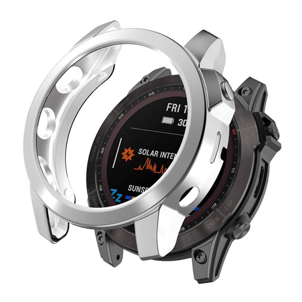 Meget Godt Silikone Cover til Garmin Fenix 7X - Sølv#serie_5