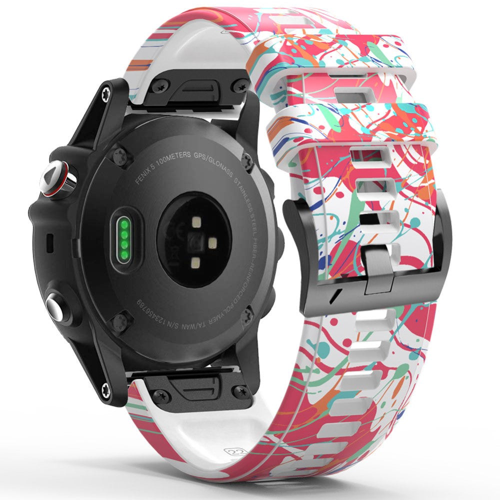 Mega Pรฆnt Silikone Universal Rem passer til Smartwatch - Pink#serie_1