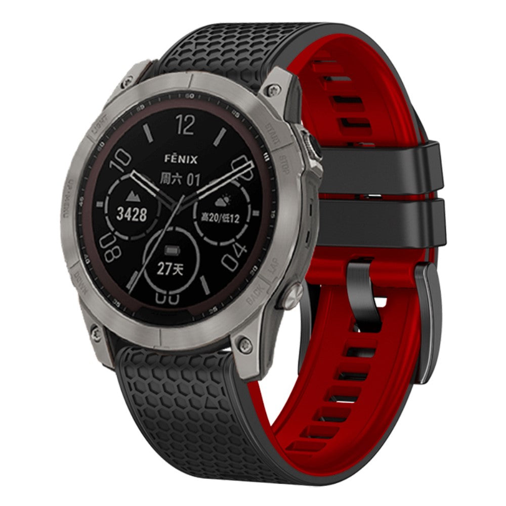 Super Fint Silikone Universal Rem passer til Smartwatch - Sort#serie_5