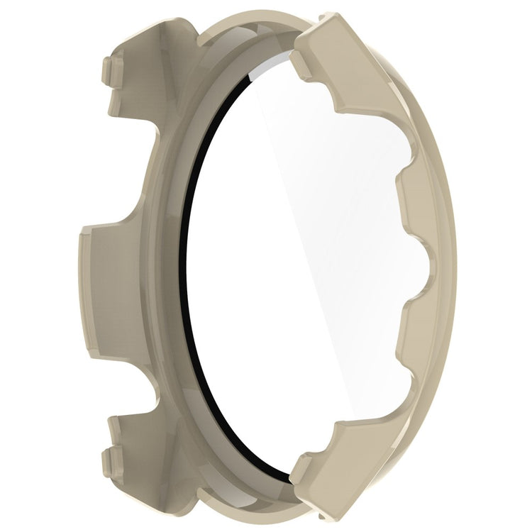 Mega Fint Cover med Skærmbeskytter i Plastik og Hærdet Glas passer til Garmin Forerunner 965 - Hvid#serie_6