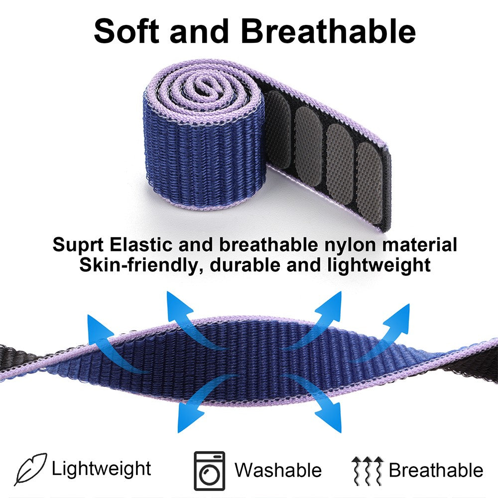 Vildt Sejt Nylon Universal Rem passer til Smartwatch - Blå#serie_4