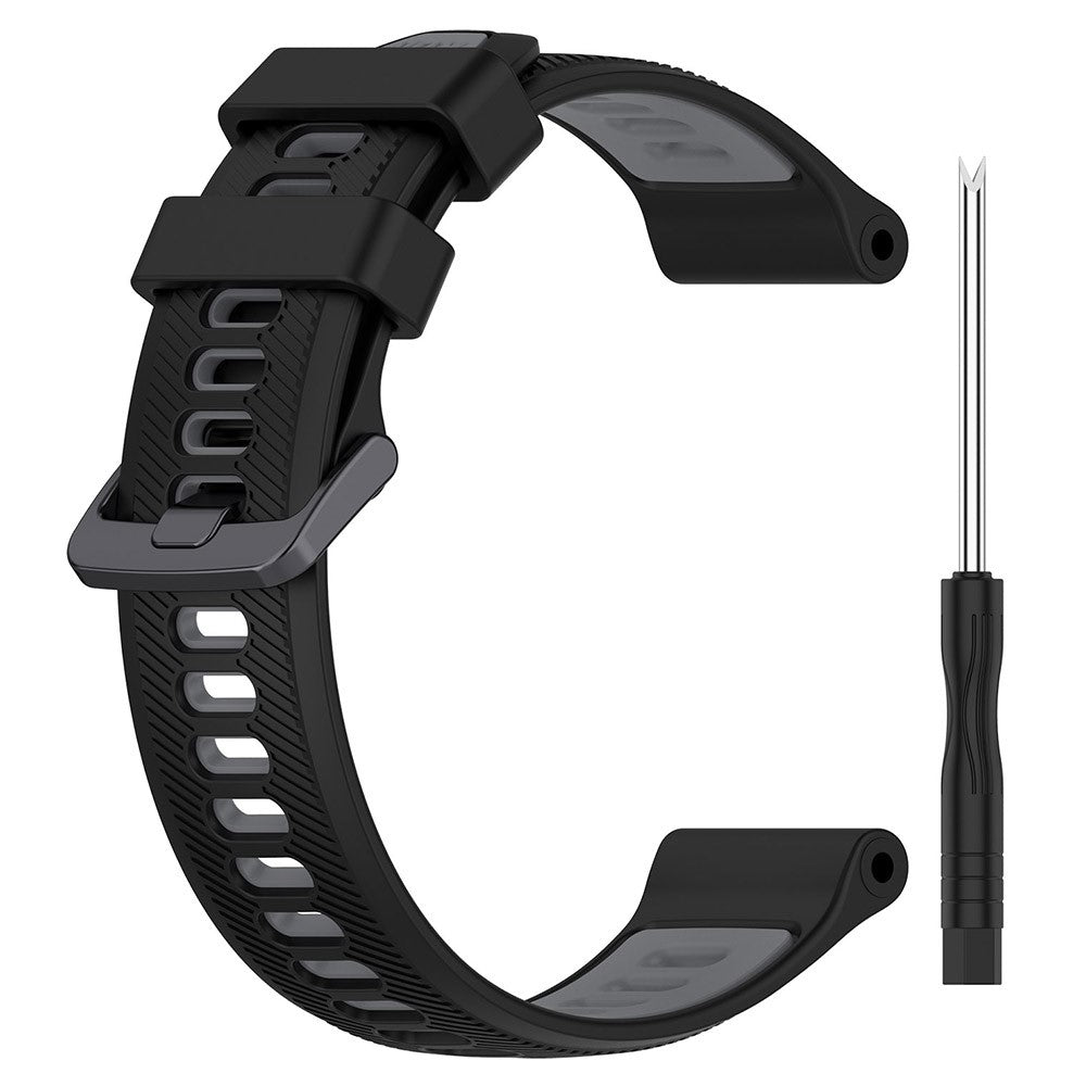 Super Slidstรฆrk Silikone Universal Rem passer til Smartwatch - Sort#serie_1