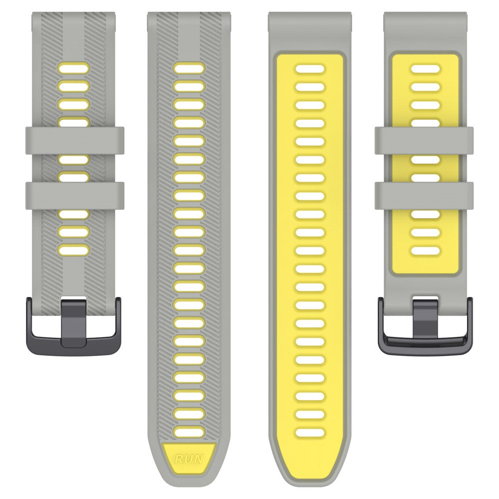 Super Slidstærk Silikone Universal Rem passer til Smartwatch - Sølv#serie_6