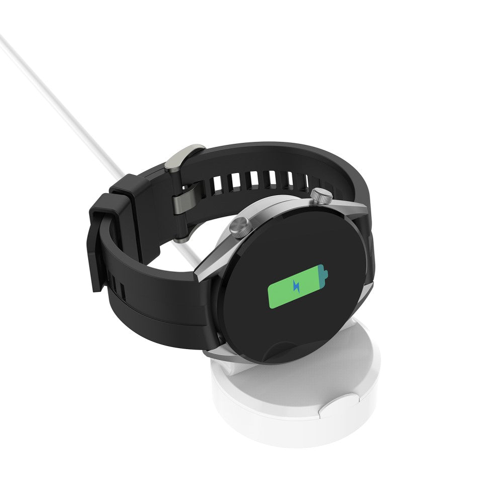 Plastik Magnetisk Ladestation passer til Smartwatch - Hvid#serie_2