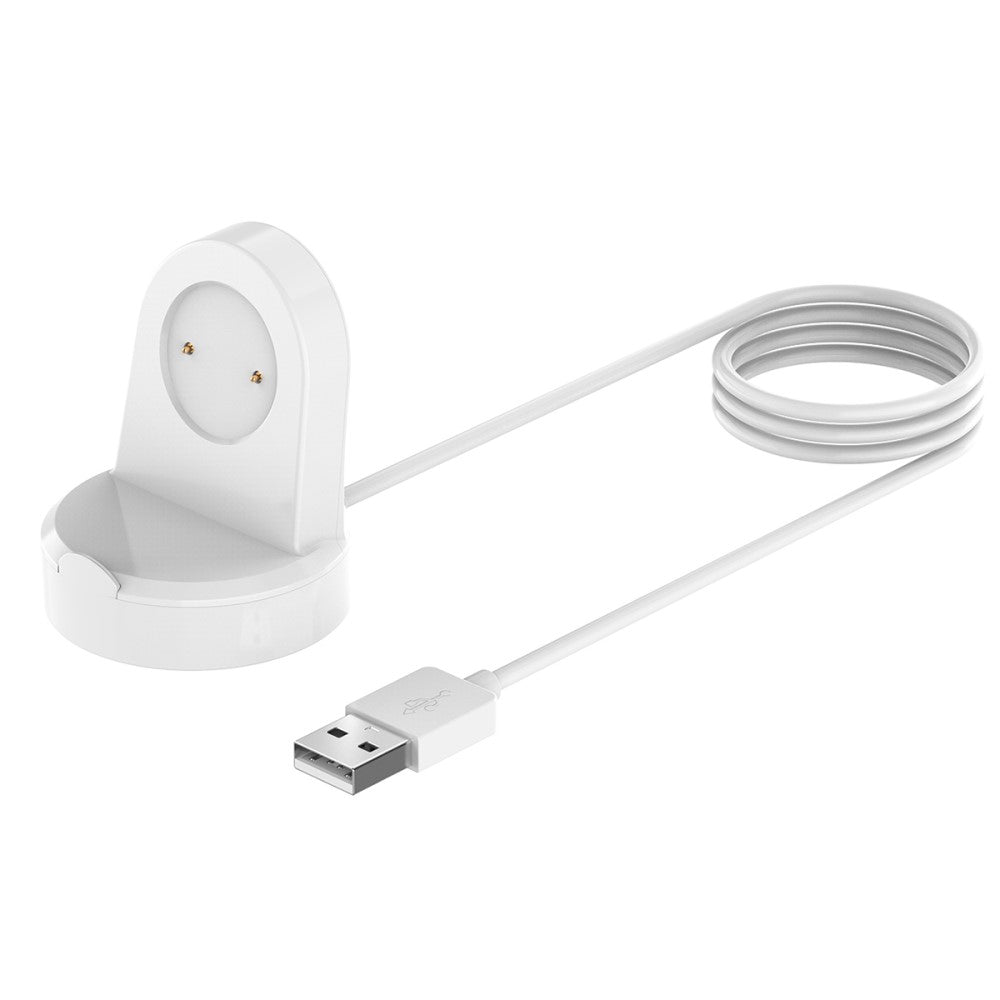 Plastik Magnetisk Ladestation passer til Smartwatch - Hvid#serie_2