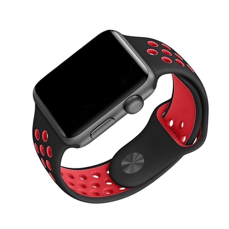 Super skøn Apple Watch Series 1-3 38mm Silikone Rem - Rød#serie_2