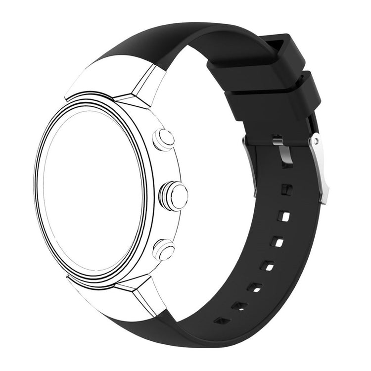 Helt vildt slidstærk ASUS ZenWatch 3 Silikone Rem - Sort#serie_8