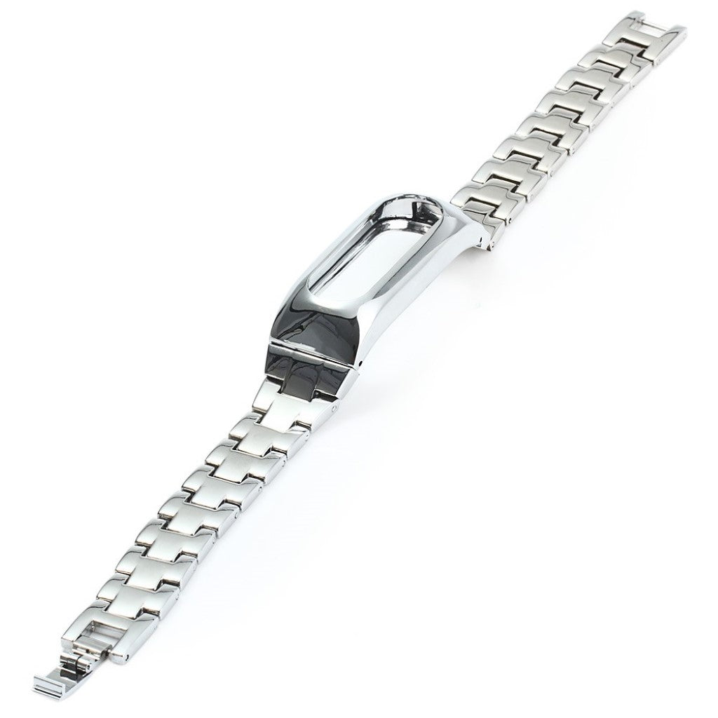 Stilfuld Xiaomi Mi Band 2 Metal Rem - Sølv#serie_2