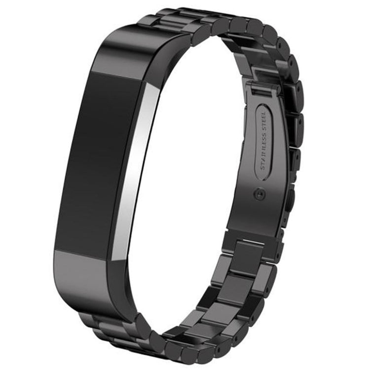Rigtigt skøn Fitbit Alta HR Metal Rem - Sort#serie_012