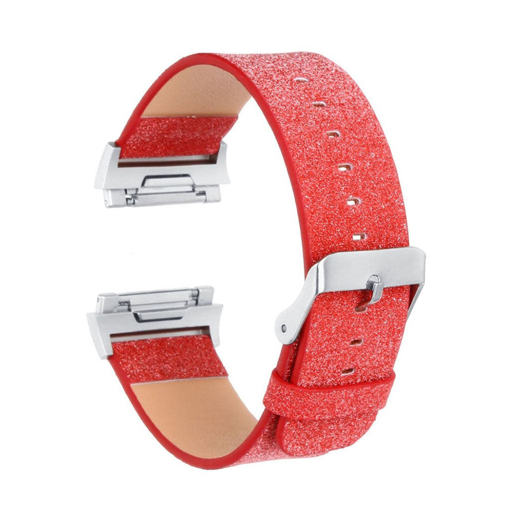 Stilfuld Fitbit Ionic Kunstlรฆder Rem - Rรธd#serie_7