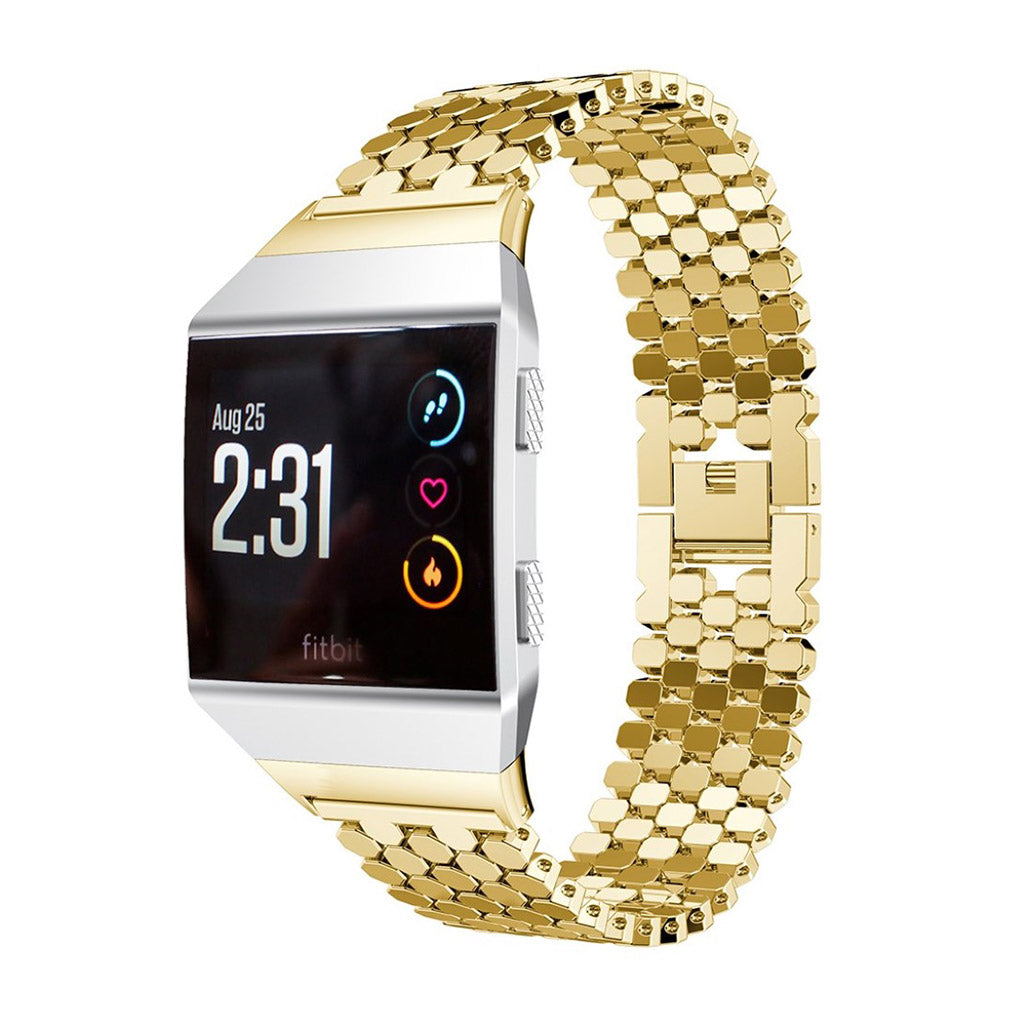 Helt vildt hรฅrdfรธr Fitbit Ionic Metal Rem - Guld#serie_1