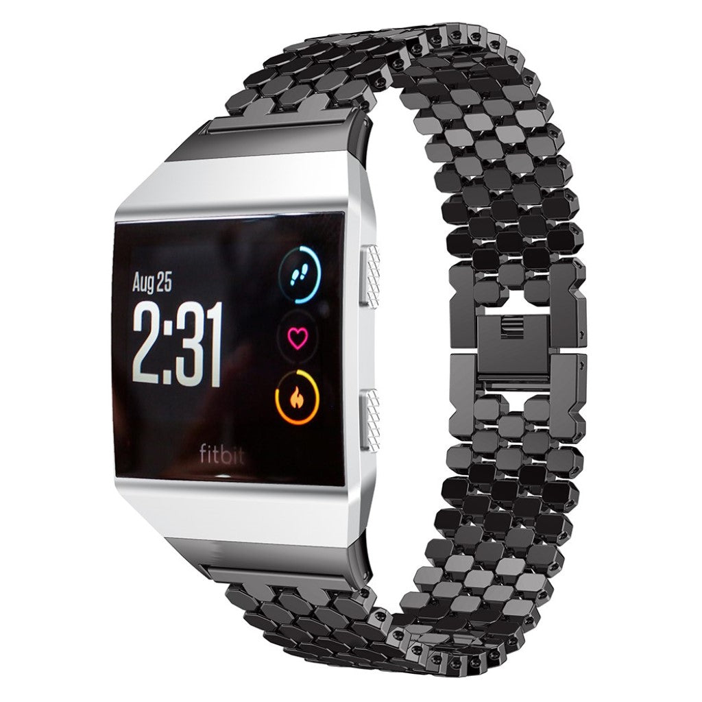 Helt vildt hårdfør Fitbit Ionic Metal Rem - Sort#serie_4