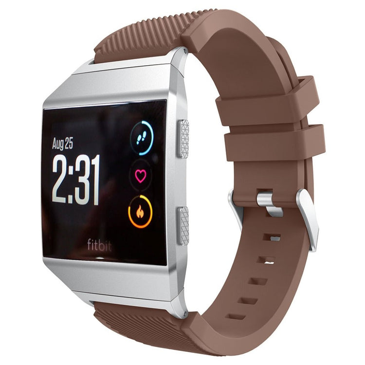 Helt vildt slidstærk Fitbit Ionic Silikone Rem - Brun#serie_1