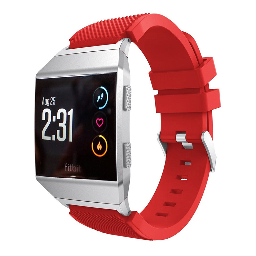 Helt vildt slidstærk Fitbit Ionic Silikone Rem - Rød#serie_11