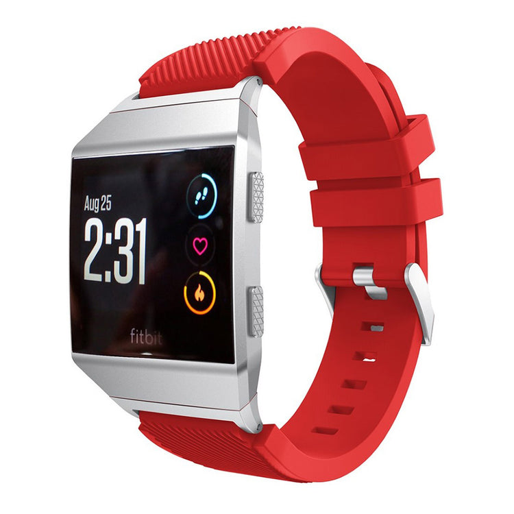 Helt vildt slidstærk Fitbit Ionic Silikone Rem - Rød#serie_11