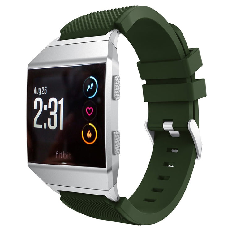 Helt vildt slidstærk Fitbit Ionic Silikone Rem - Grøn#serie_7
