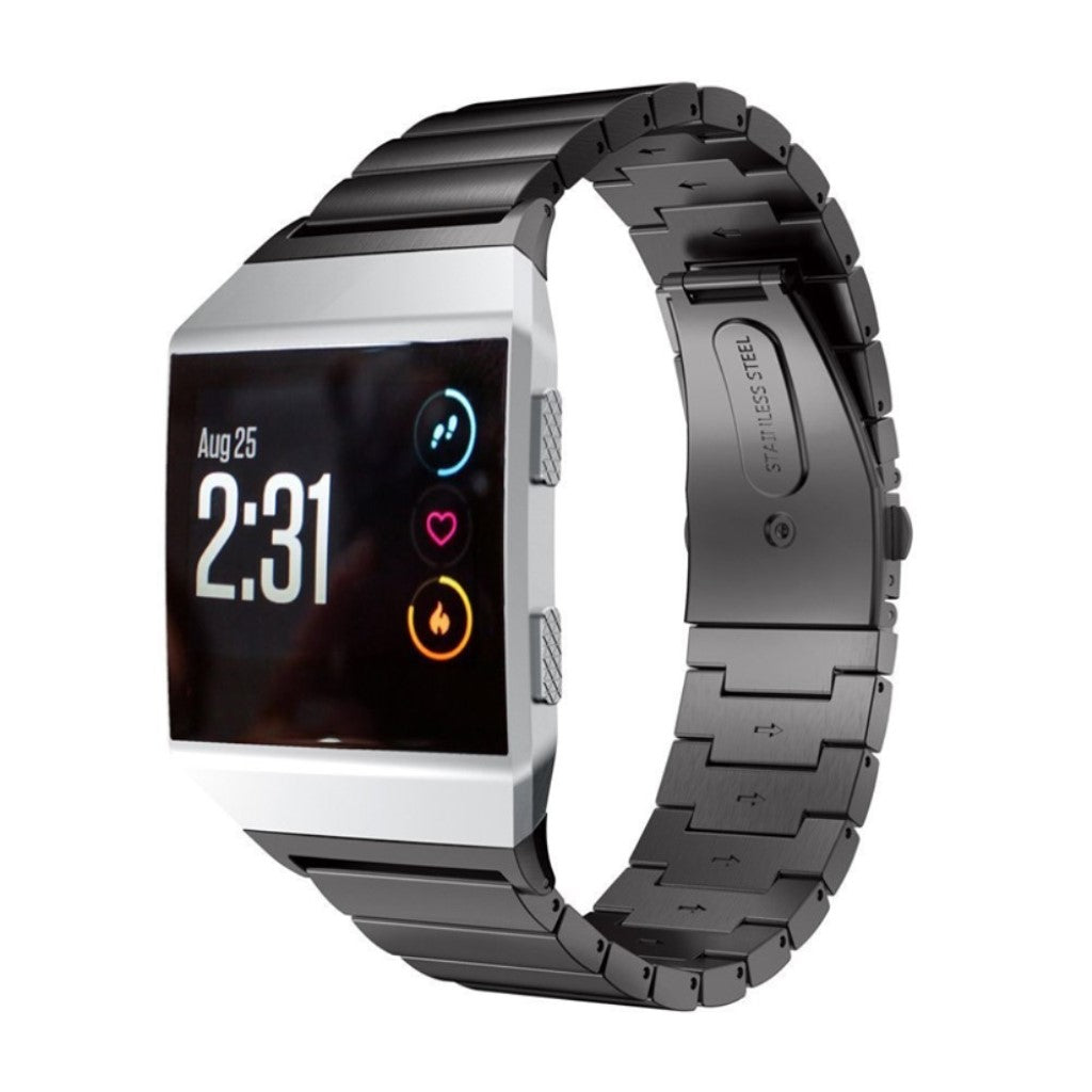 Helt vildt flot Fitbit Ionic Metal Rem - Sort#serie_4