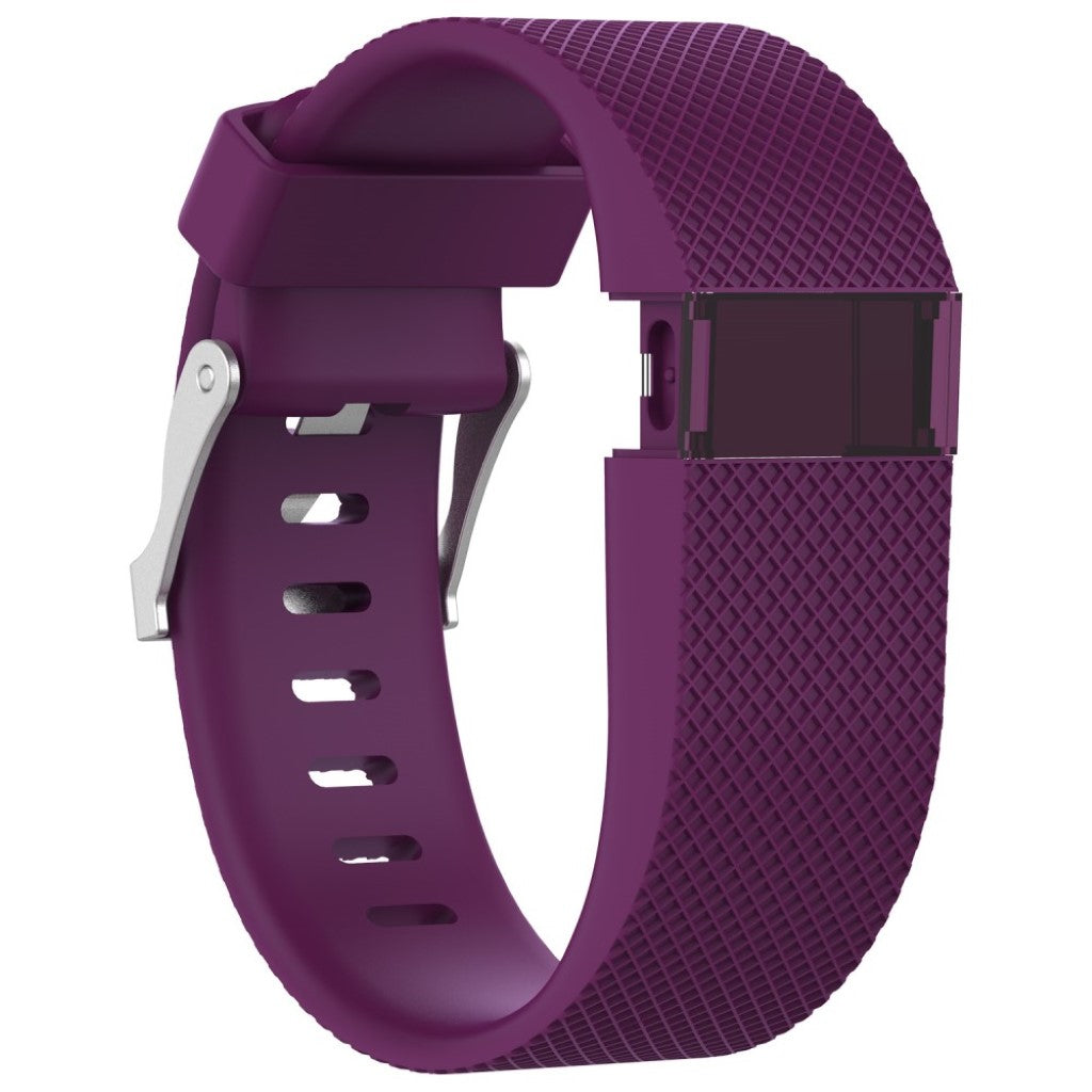 Vildt fantastisk Fitbit Charge HR Silikone Rem - Størrelse: L - Lilla#serie_1