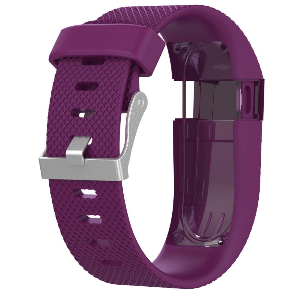 Vildt fantastisk Fitbit Charge HR Silikone Rem - Størrelse: L - Lilla#serie_1