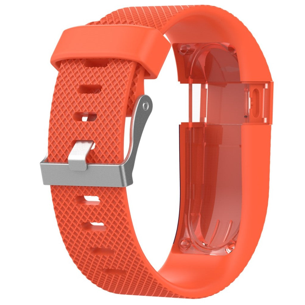 Vildt fantastisk Fitbit Charge HR Silikone Rem - Størrelse: L - Orange#serie_14