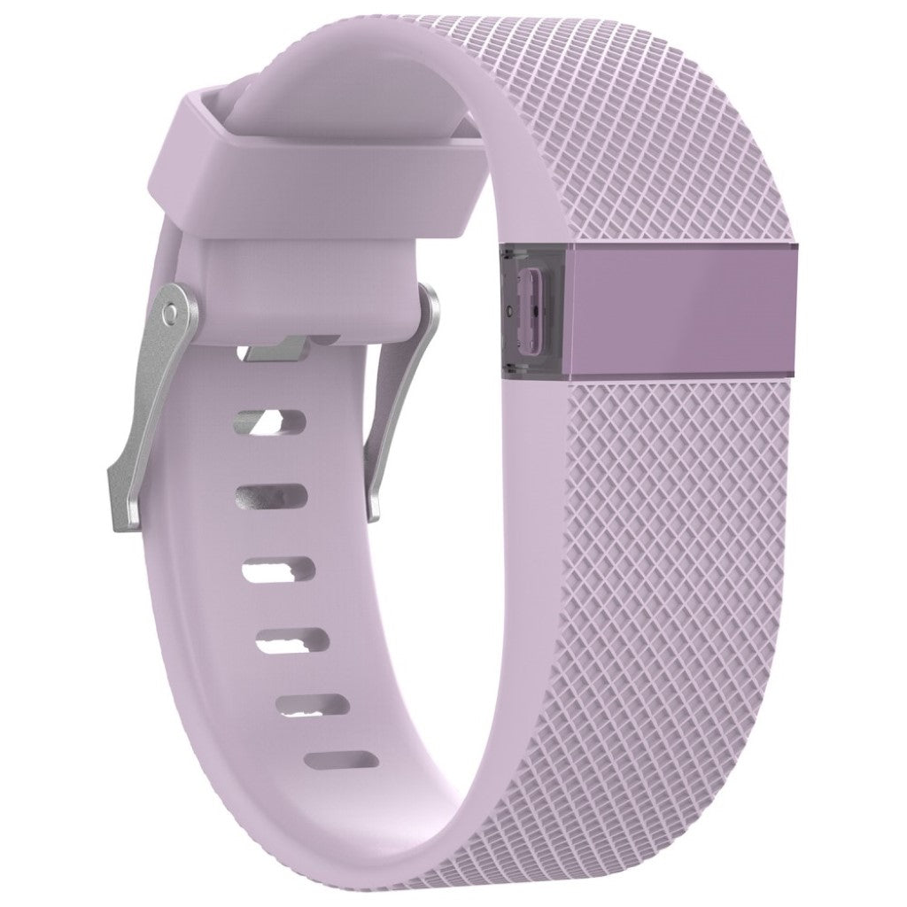 Vildt fantastisk Fitbit Charge HR Silikone Rem - Størrelse: L - Lilla#serie_3