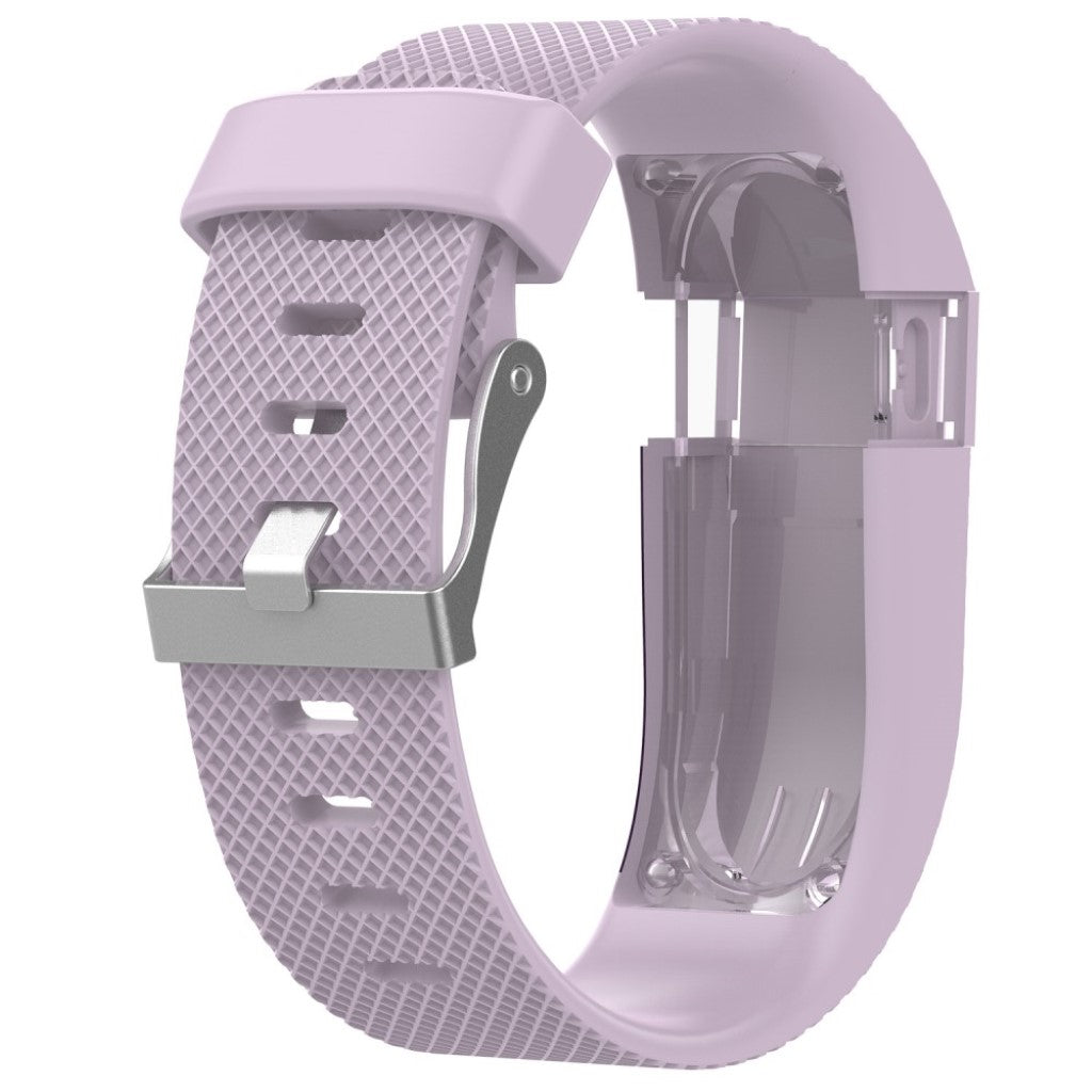 Vildt fantastisk Fitbit Charge HR Silikone Rem - Størrelse: L - Lilla#serie_4