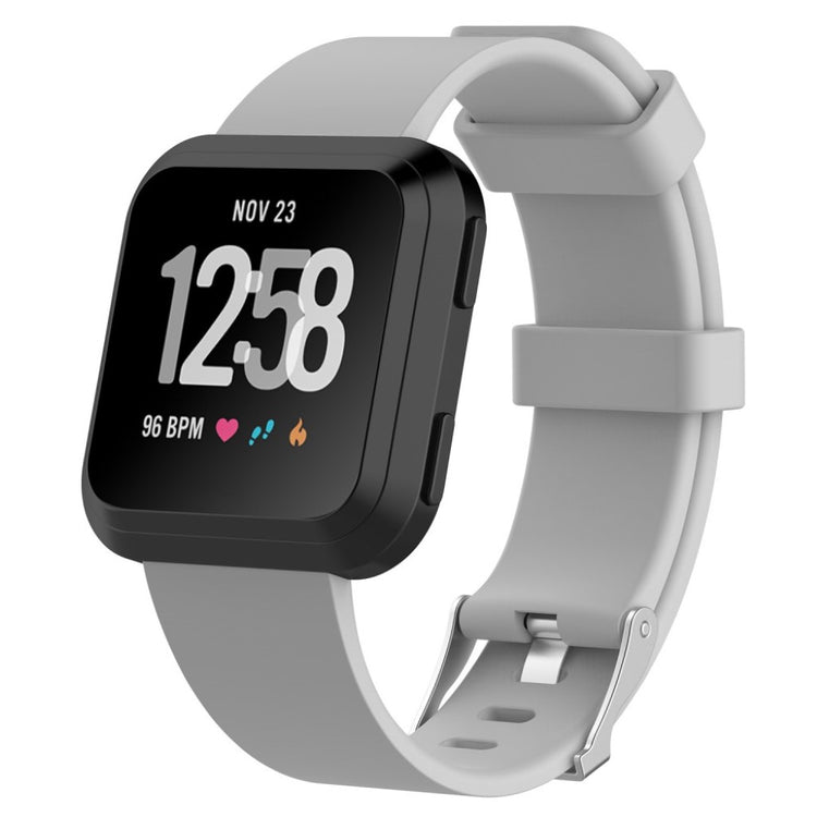 Helt vildt rart Fitbit Versa Plastik Rem - Sølv#serie_11