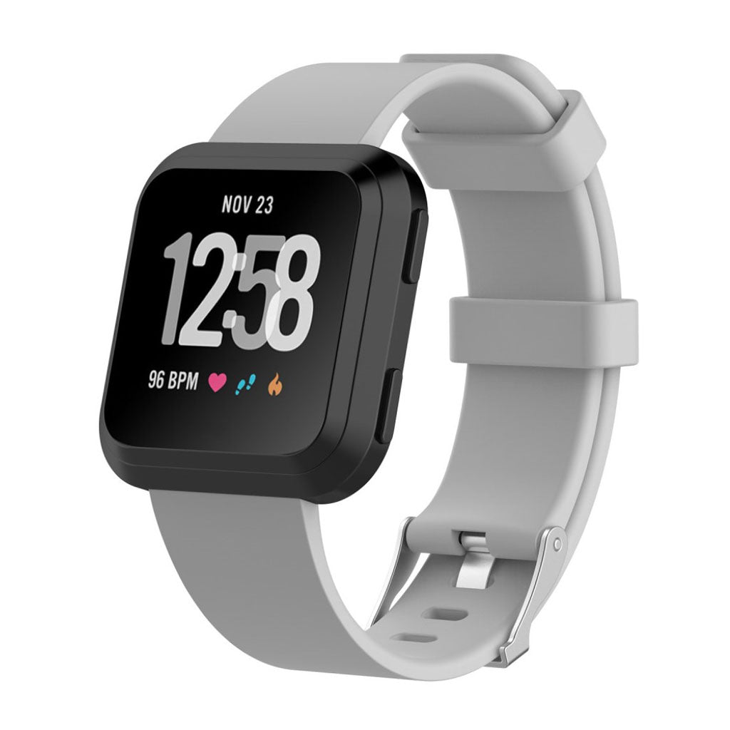 Helt vildt rart Fitbit Versa Plastik Rem - Sølv#serie_11