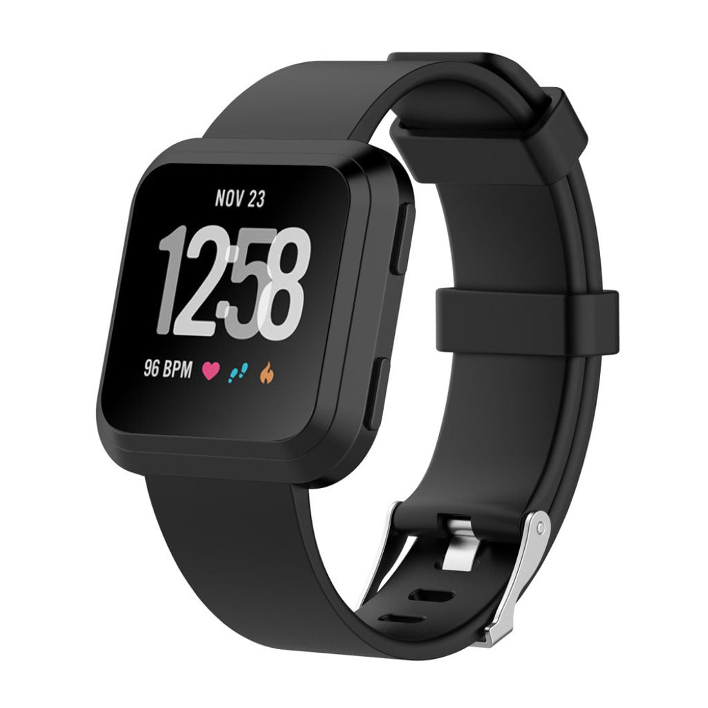 Helt vildt rart Fitbit Versa Plastik Rem - Sort#serie_13
