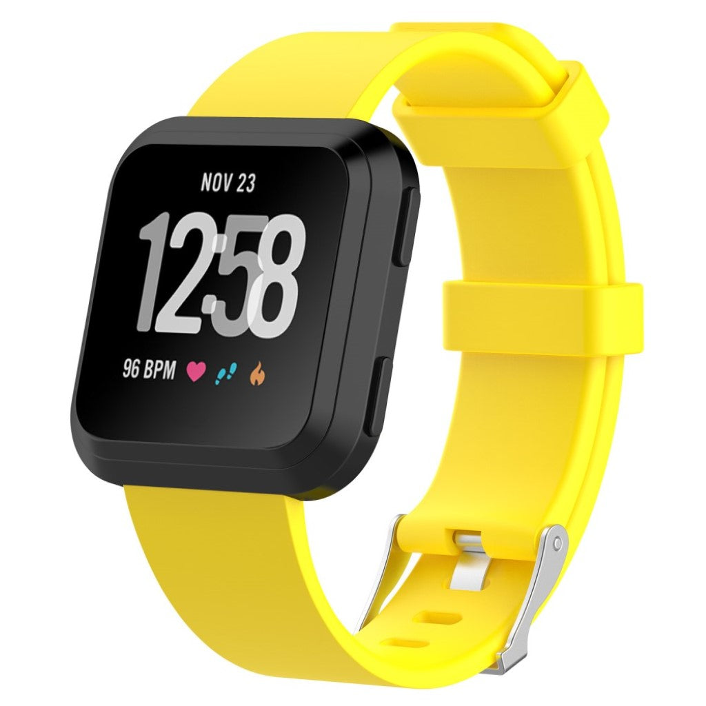 Helt vildt rart Fitbit Versa Plastik Rem - Gul#serie_7